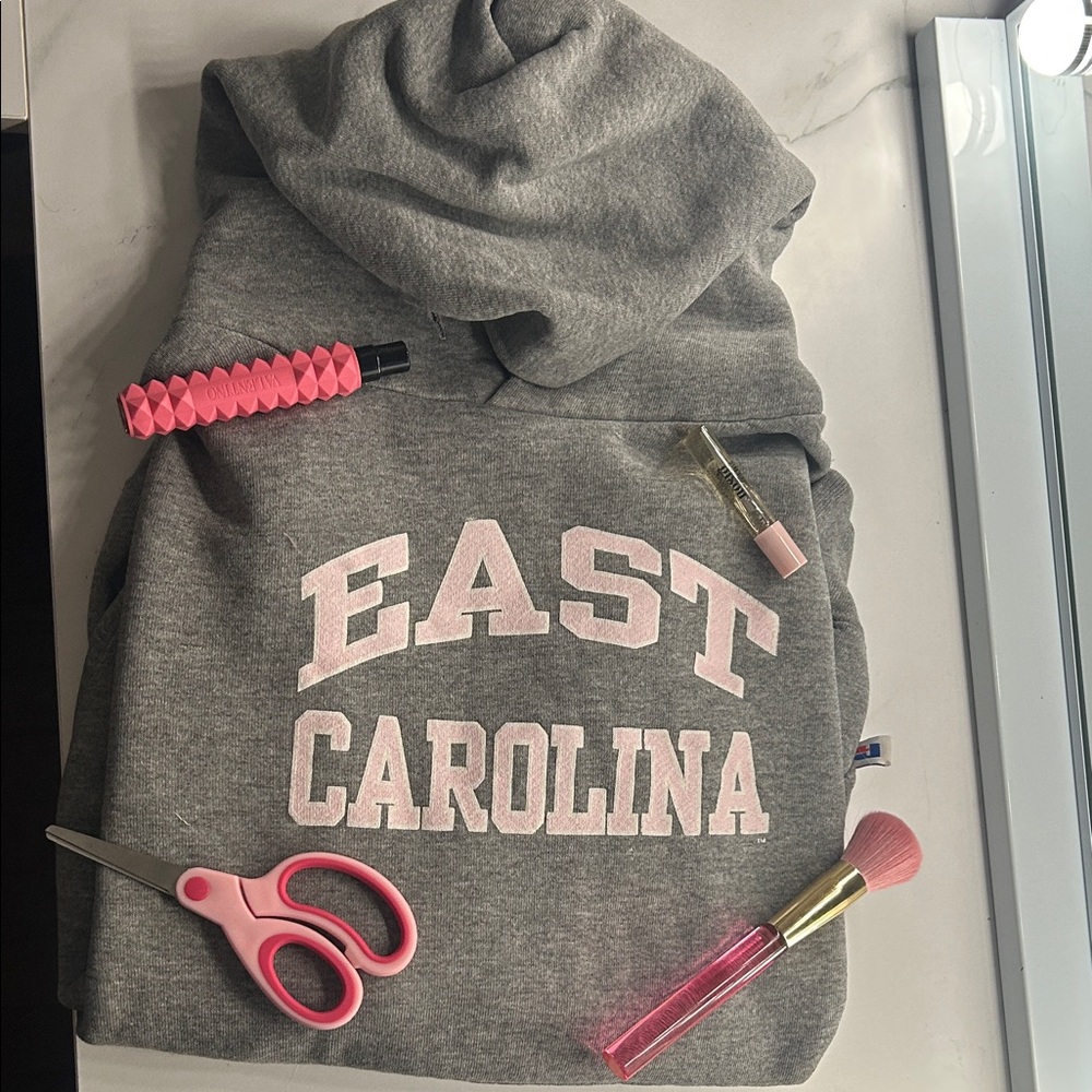 East Carolina Pink and Grey sweatshirt